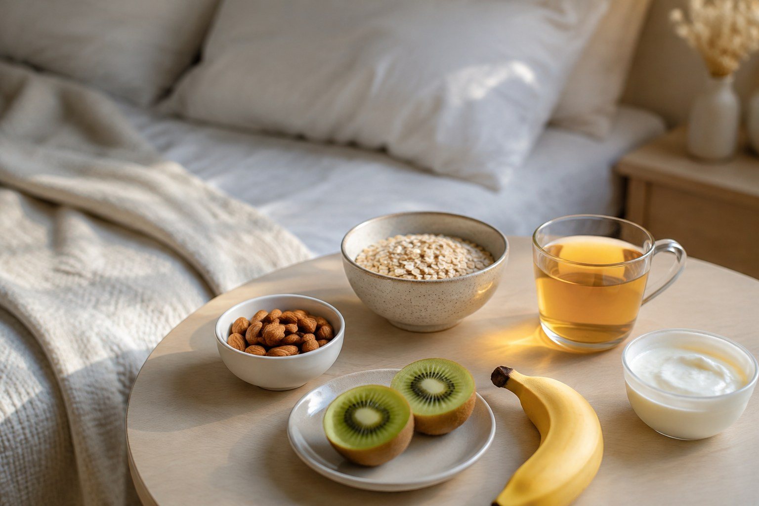 Detalle editorial complementario sobre alimentos para dormir mejor